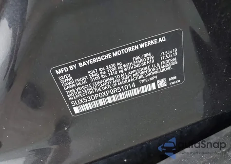 2023 BMW X3 xDrive30I from USA, damaged, VIN 5UX53DP0XP9R51014